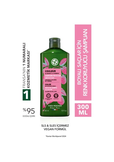 Yves Rocher Renk Koruyucu Şampuan - Boyalı Saçlar / Couleur - Sls,sles İçermez , Vegan -300ml