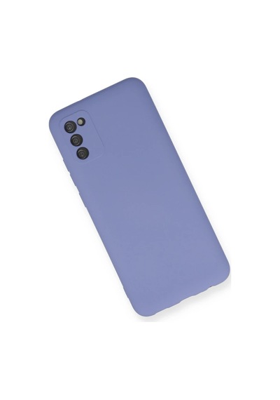 Samsung Uyumlu Galaxy A03s Kılıf Nano İçi Kadife Silikon - Lila 0.2M-Çok Renkli