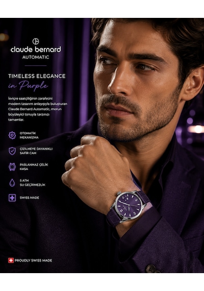 Claude Bernard Cb.80091 3 Vıon Otomatik Kol Saati Gümüş