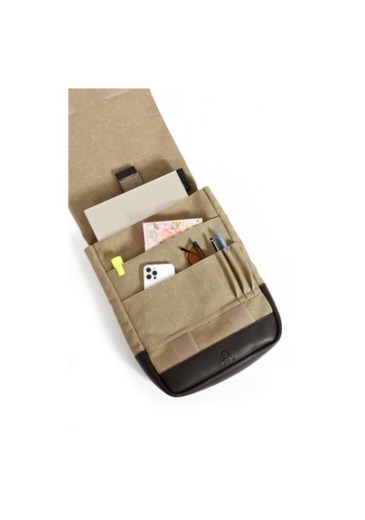 Erkek Sırt Çantası 35 20 Cm Kanvas Kumaş Laptop Bölmeli Business Sırt Çantası Okul Çantası Mega Bag Bej