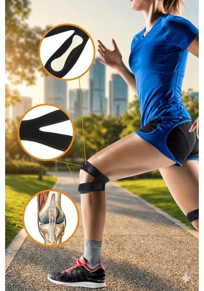 Ayarlanabilir Patella Destekli Medikal Dizlik Menisküs Ve Bağ Desteği - Sporcu Dizliği Koşu Bandı