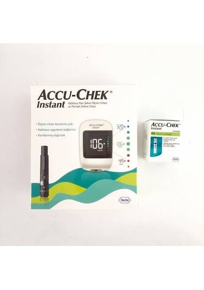 Accu-Chek Instant Şeker Ölçüm Cihazı + Ölçüm Çubuğu 50 Adet