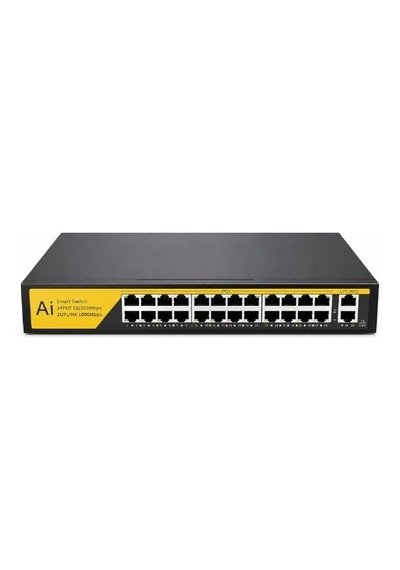 Aı Smart Switch 24 Port 10/100/1000mbps Poe Switch Yüksek Hızlı Ağ Çözümü
