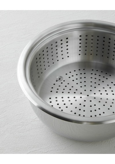 English Home Hecha Paslanmaz Çelik Rendeli Süzgeçli Saklama Kabı 24 Cm Siyah