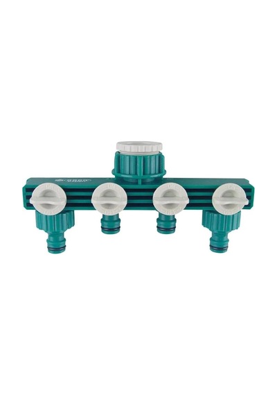 Raco Expert 55257 Dört Çıkışlı Vanalı Musluk Bağlantısı 3/4''- 1''
