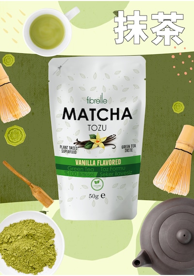 Fibrelle Matcha Vanilya Aromalı 50g