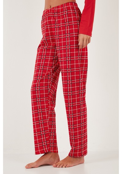 Lela Bayan Pijama Takımı 65723313 Kırmızı Kırmızı