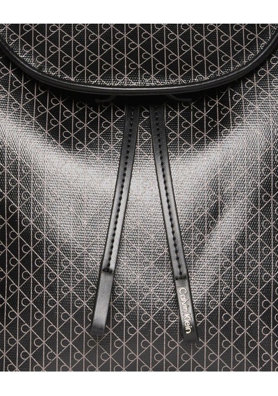 Calvin Klein Emblem Aop Flap Siyah Kadın Backpack-9168 Siyah
