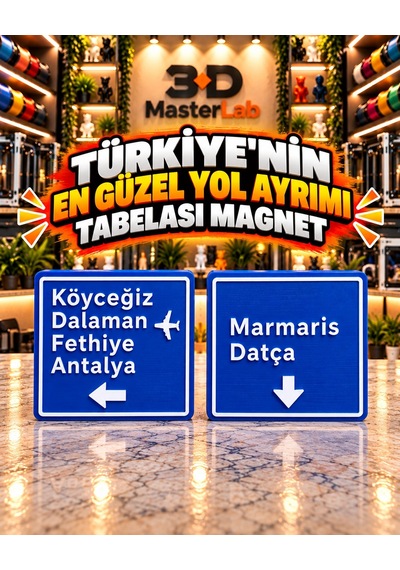 2 Li Set Magnet / Tabela Magnet / Yol Tabelası Magnet / Dolap Süsü