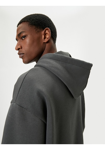 Koton Oversize Sweatshirt Kapşonlu Uzun Kollu Kanguru Cep Detaylı Şardonlu Gri 5wam70017mk Gri Koton Oversize Sweatshirt Kapşonlu Uzun Kollu Kanguru Cep Detaylı Şardonlu Gri 5wam70017mk Gri