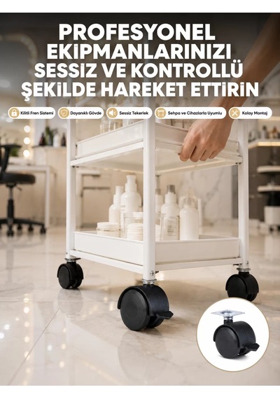 Zemin Korumalı Kilitli Ayak Tekerlek Seti 6 Cm Belirtilmemiş