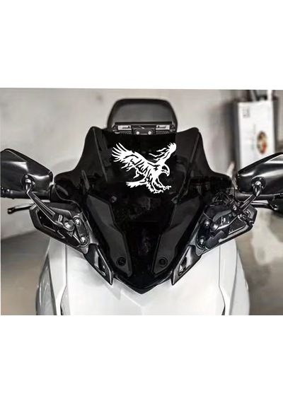 Sticker Dizayn Kartal Sticker - Eagle Beşiktaş Kanatlı Uçan Kartal Sticker - Araba Oto Motosiklet Karavan Cam Sticker - 00326 60x47 Cm