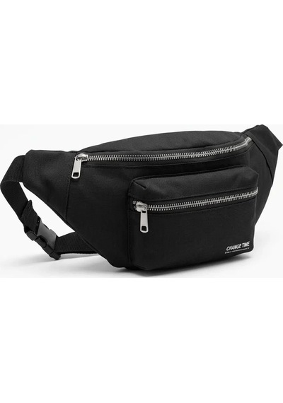 Zennamoda Siyah Unisex Bel Çantası Çapraz Askılı Günlük Kullanım Fermuarlı 30x13 Cm Çok Renkli