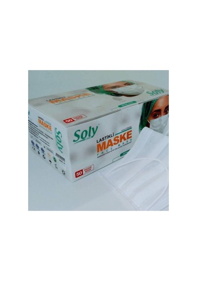 400 Adet Üç Katlı Lastikli Burun Telli Maske