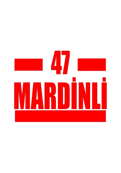 47 Mardinli Araba Sticker 17x17 Cm Kırmızı