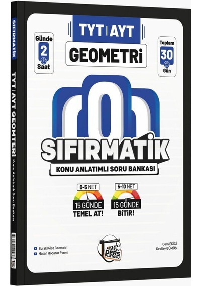 2027 Ders Platosu Tyt Ayt Geometri Sıfırmatik Konu Anlatımlı Soru Bankası