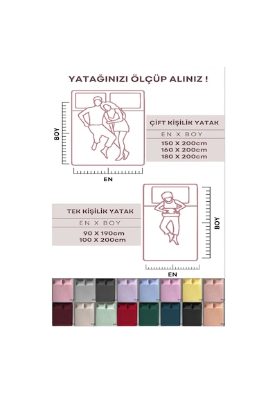 İqon Ranforce Dokuma Lastikli Çarşaf Takımı Çift Kişilik - 21 Renk Sarı