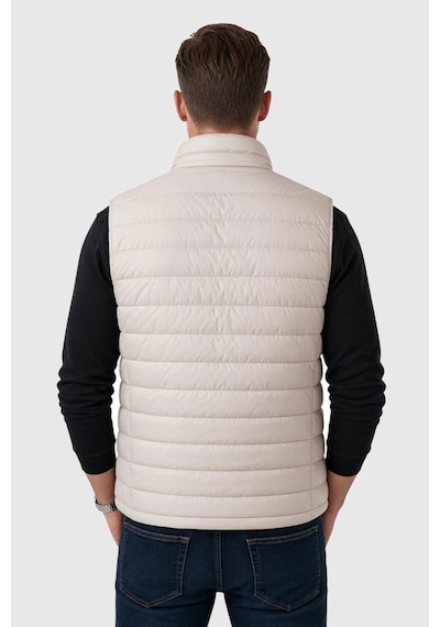 Rizzup Erkek Slim Fit Su Ve Rüzgar Geçirmez Krem Şişme Yelek Dik Yaka Çıtçıtlı 2701708