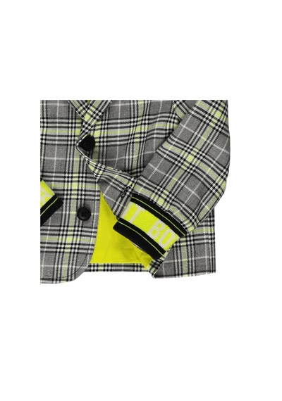 Panço Erkek Çocuk Ekose Desenli Ceket Siyah 2321Bb22002-1983 001