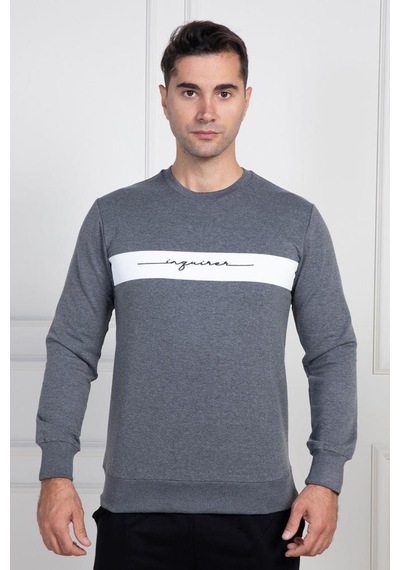 Mecit Pijama Mecit 2976 Gri İki İp Örme Spor Model Erkek Pijama Takımı Gri