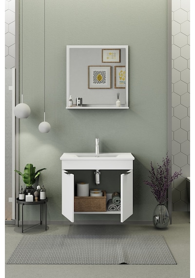 Biani Fix Arya 75 Cm Banyo Dolabı,Seramik Lavabolu, Aynalı,Lavabo Dahil,Mdf,Mat Beyaz Biani Fix Arya 75 Cm Banyo Dolabı,Seramik Lavabolu, Aynalı,Lavabo Dahil,Mdf,Mat Beyaz
