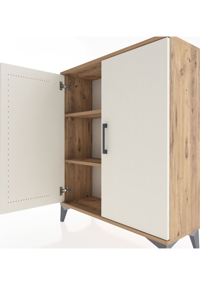 Arges Şifonyer 2 Raflı 2 Kapaklı 88x30x106 Çam-aytaşı Çam