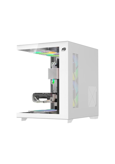 Orion Cube 5x Tuştan Değişen Rgb Fanlı M-atx Boş Bilgisayar Kasası Beyaz