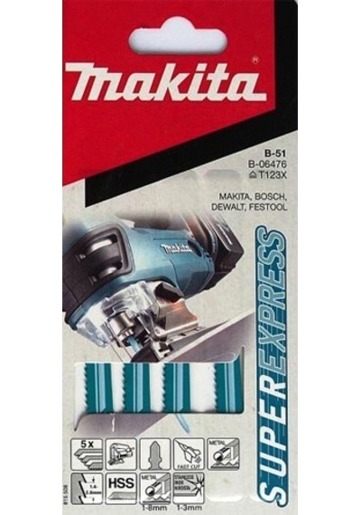 Makita B-06476 B-51 Metal Krom Inox Için Dekupaj Ucu 5'Li Paket