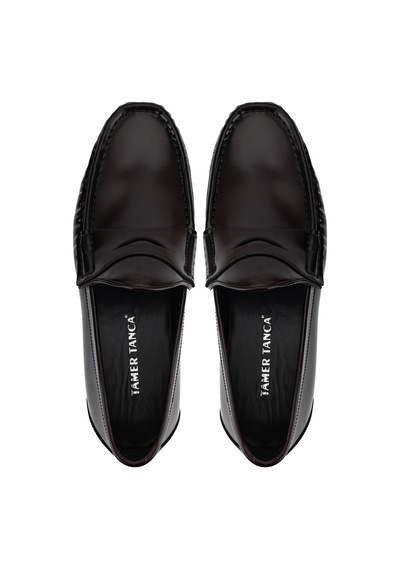 Tamer Tanca Erkek Hakiki Deri Bordo Loafer Ayakkabı 886 2865 Erk Ayk Sk26-27 Bordo Acma