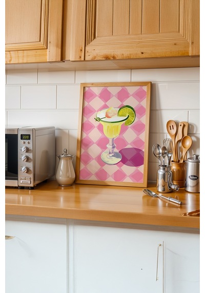 Doğal Ahşap Çerçeveli Modern Mutfak Posteri 49 Ahşap 01