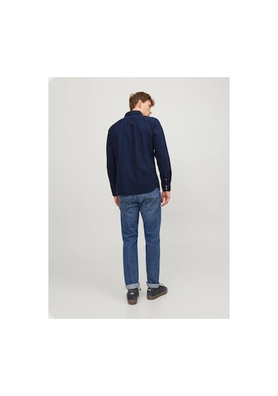 Jack & Jones Jack&jones 12138115 Jjesherıdan Shırt L/s Dark Navy Erkek Gömlek Lacivert