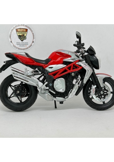 Mv Agusta Brutale 1090 Rr 1:12 Diecast Motosiklet Model Kırmızı Beyaz Koleksiyonluk