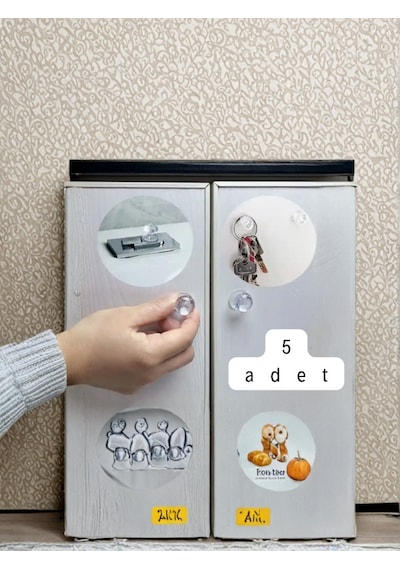Mucit Home 4 Adet Çekmece Dolap Klozet Kapağı Şık Kristal Tasa...