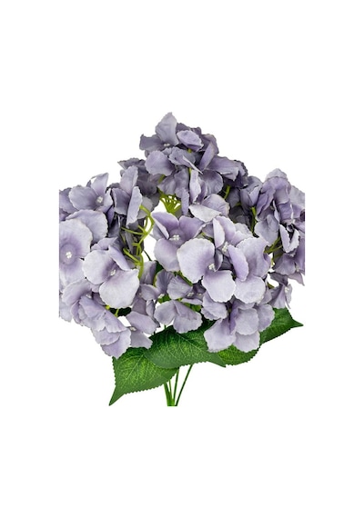 Yapay Çiçek Ortanca Çiçeği Demeti 43 Cm Açık Koyu Lila