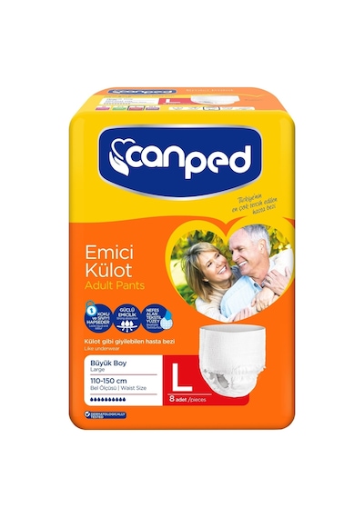 Canped Emici Külot Hasta Bezi Büyük-Large 64 Adet (8Pk*8)