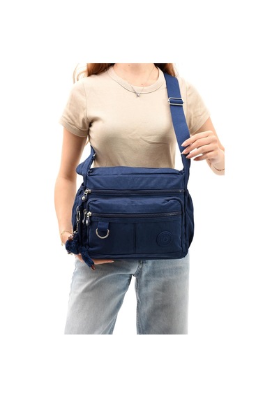 Çapraz Askılı Ultra Hafif Çok Cepli Bayan Omuz Çantası Laci Model: 571-6d - Lacivert
