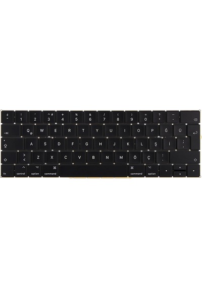 Macbook Pro 13" Touch 2018/2019 Uyumlu A1989 Klavye - Büyük Enter Tr Q
