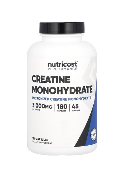 Nutricost Creatine Monohydrate 3000 Mg 180 Kapsül