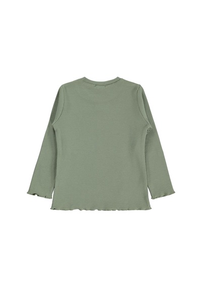 Civil Girls Çiçek Baskılı 6-9 Yaş Sweatshirt - Haki