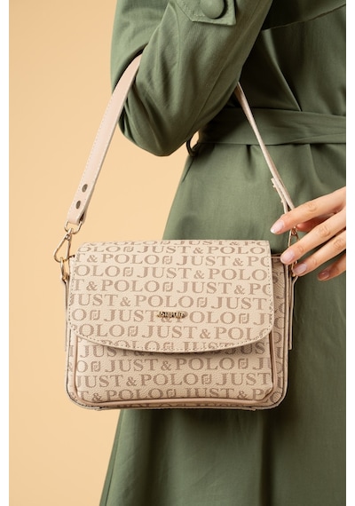 Just Polo Kadın Iki Askılı 3 Bölmeli Omuz Ve Çapraz Çantası Kombin 02185-mh Kum