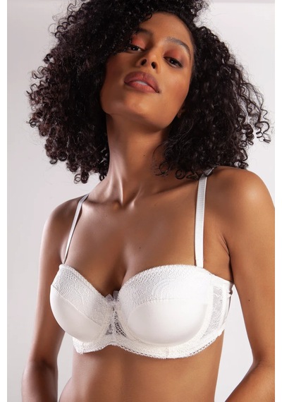Melonika Golshan Gala Balconette Foam Cup Bra, Ekru Konforlu Ve Şık Sütyen, Strapless Çok Renkli