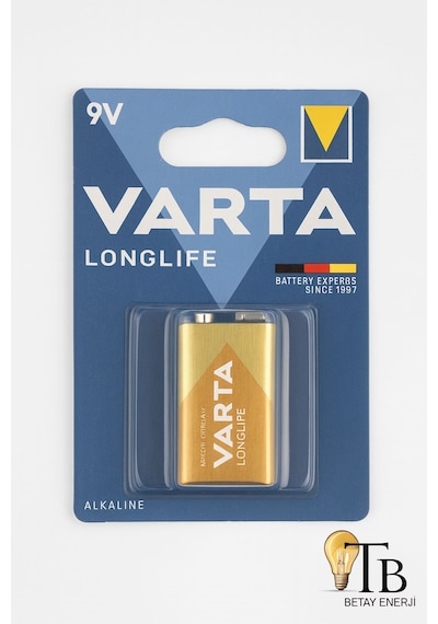 Varta Longlife 9v Alkalin Pil