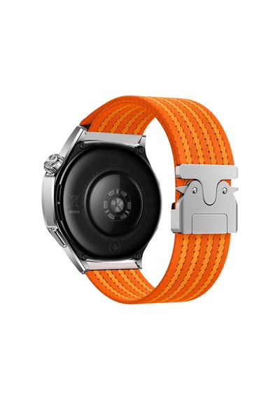 Gear S3 Asma Krd-133 22mm Naylon Kumaş Hasır Örgülü Kordon - Turuncu