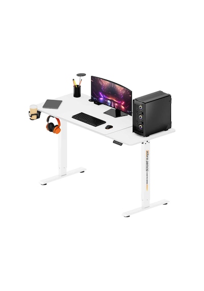 Adore Gaming Maestro-x Yükseklik Ayarlı Oyuncu Masası - Beyaz 140x72-117x60 Cm Beyaz