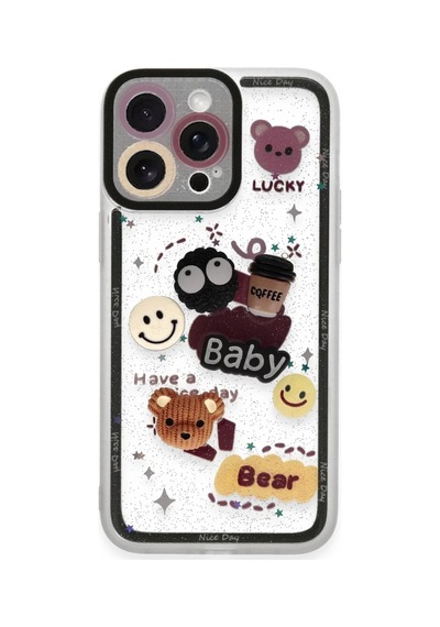 Apple İphone 14 Pro Max Uyumlu Kılıf Sweet Desenli Silikon Kapak - Sarı