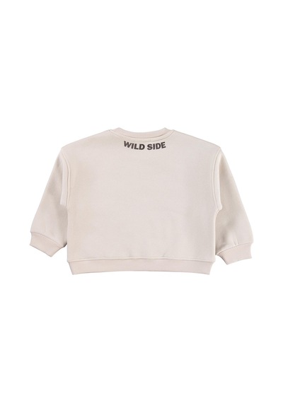 Civil Girls Papatya Nakışlı 2-5 Yaş Sweatshirt - Bej Taş Rengi