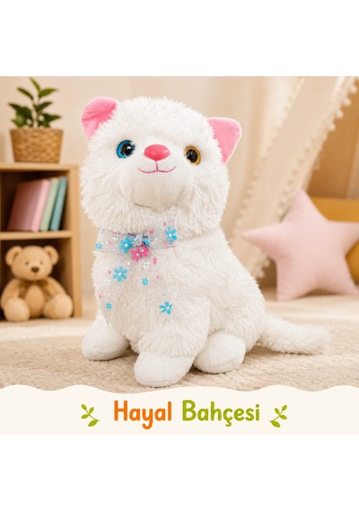 Van Kedisi Peluş Oyuncak Sesli 35 Cm 001 - Beyaz