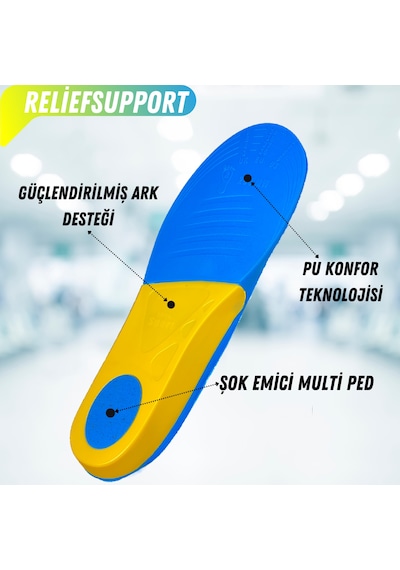 Magicfoot Reliefsupport Doğru Duruş Tabanlığı - Topuk Dikeni - Düz Tabanlık Ve İçe Basma Sorunları Önleyici