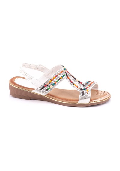 Guja 122-4 Kadın Sandalet Guj-y5-122-4010 Beyaz