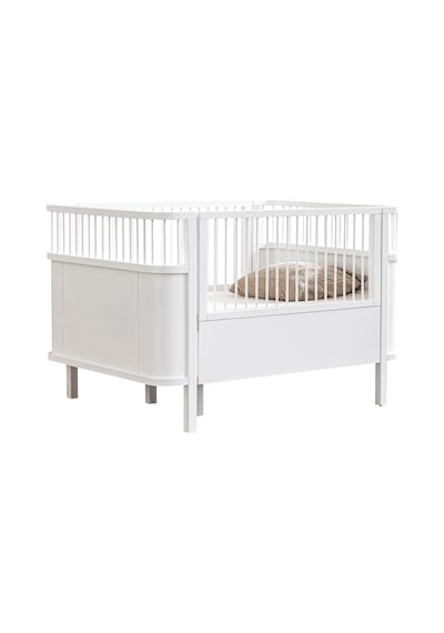 Mdf Beşik 130x90 Trend Büyüyen Beşik Beyaz + 1 Comfort Yatak Beyaz